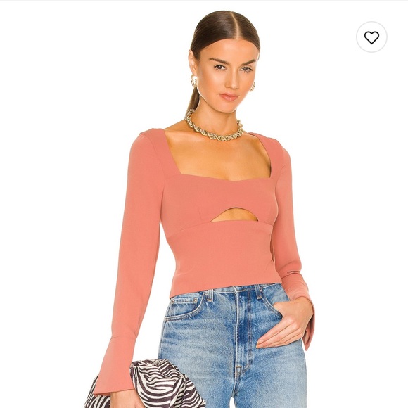 NWT L’Academie nikita corset long sleeve structured blouse - Picture 1 of 6